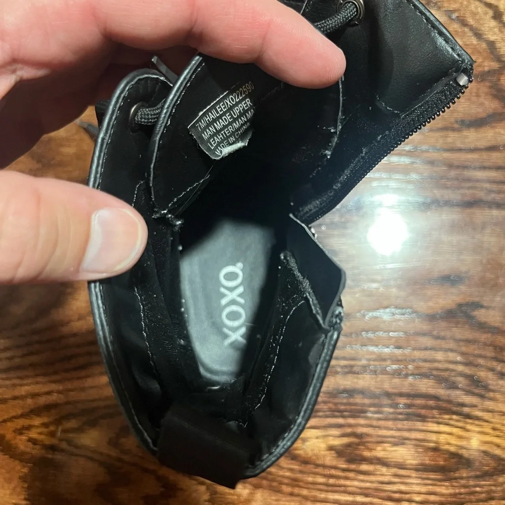 XOXO Womens Hailee Ankle Boot Combat Black 7 XO222590 - Picture 8 of 8